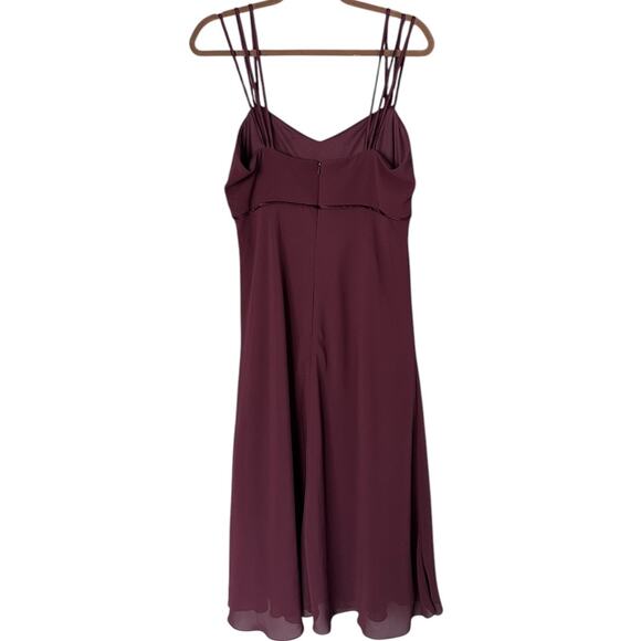 After Six Cocktail Midi Dress Women’s Size 12 Burgundy Aubergine Rare - Picture 3 of 5